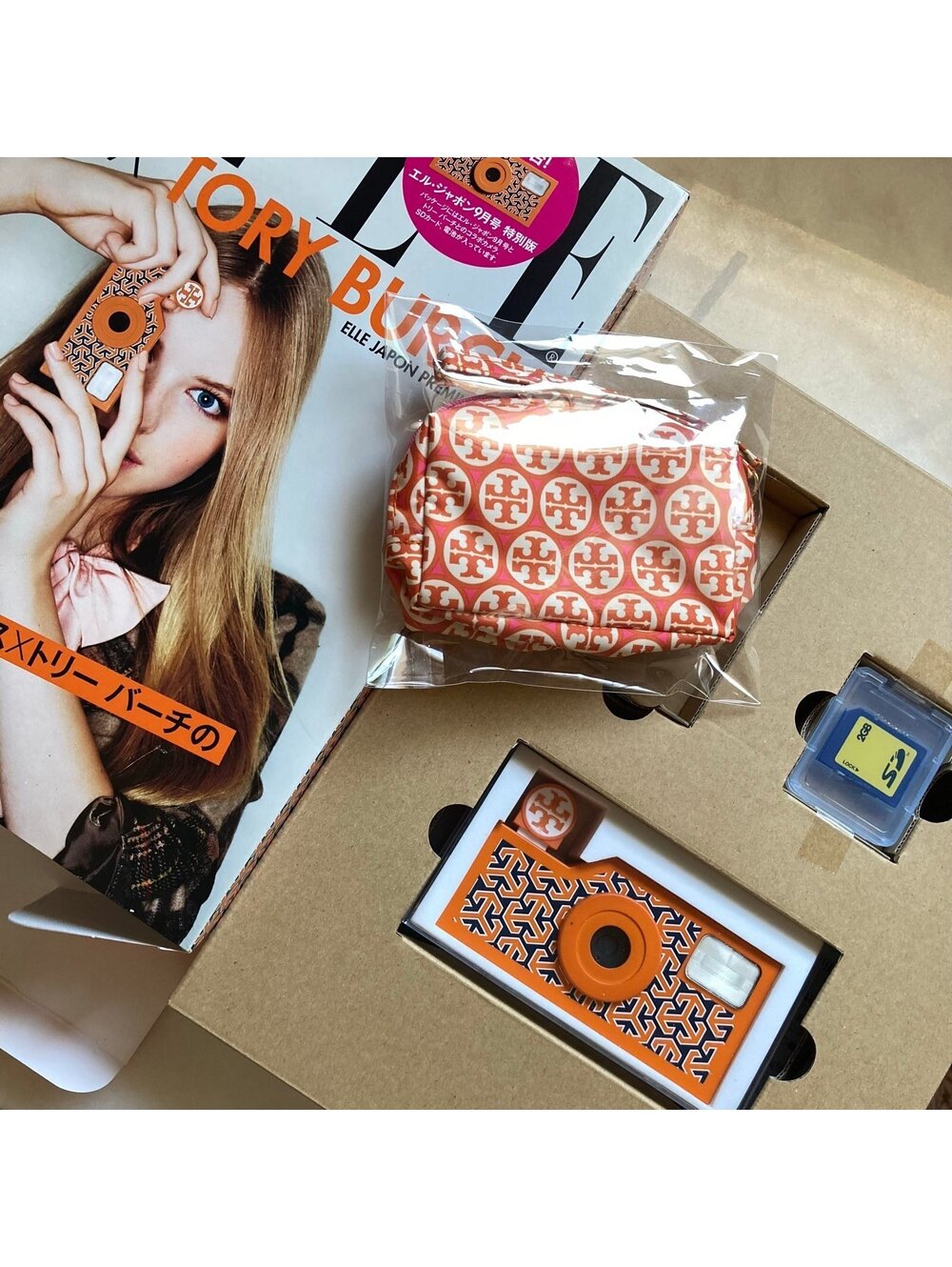 Tory Burch Qlix Toy Digital Camera Compact Elle Japan Magazine Set Limited
